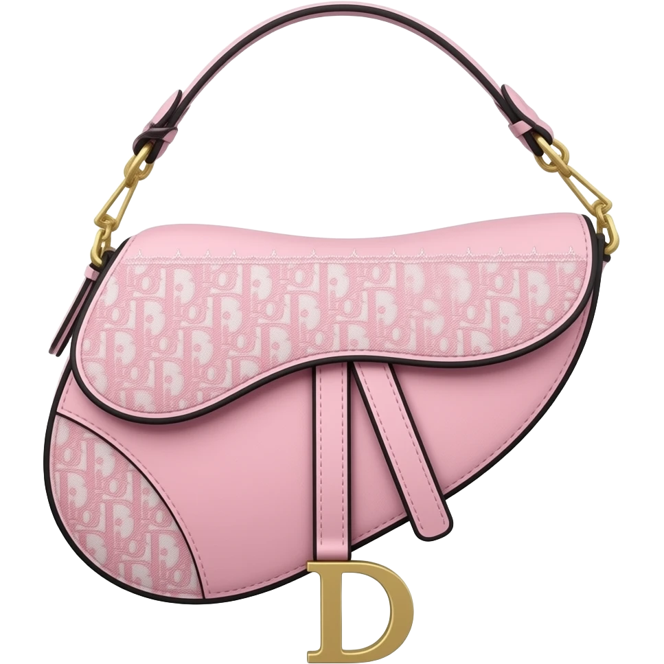 Pink Dior Oblique Embroidery and White Lace saddle bag emoji