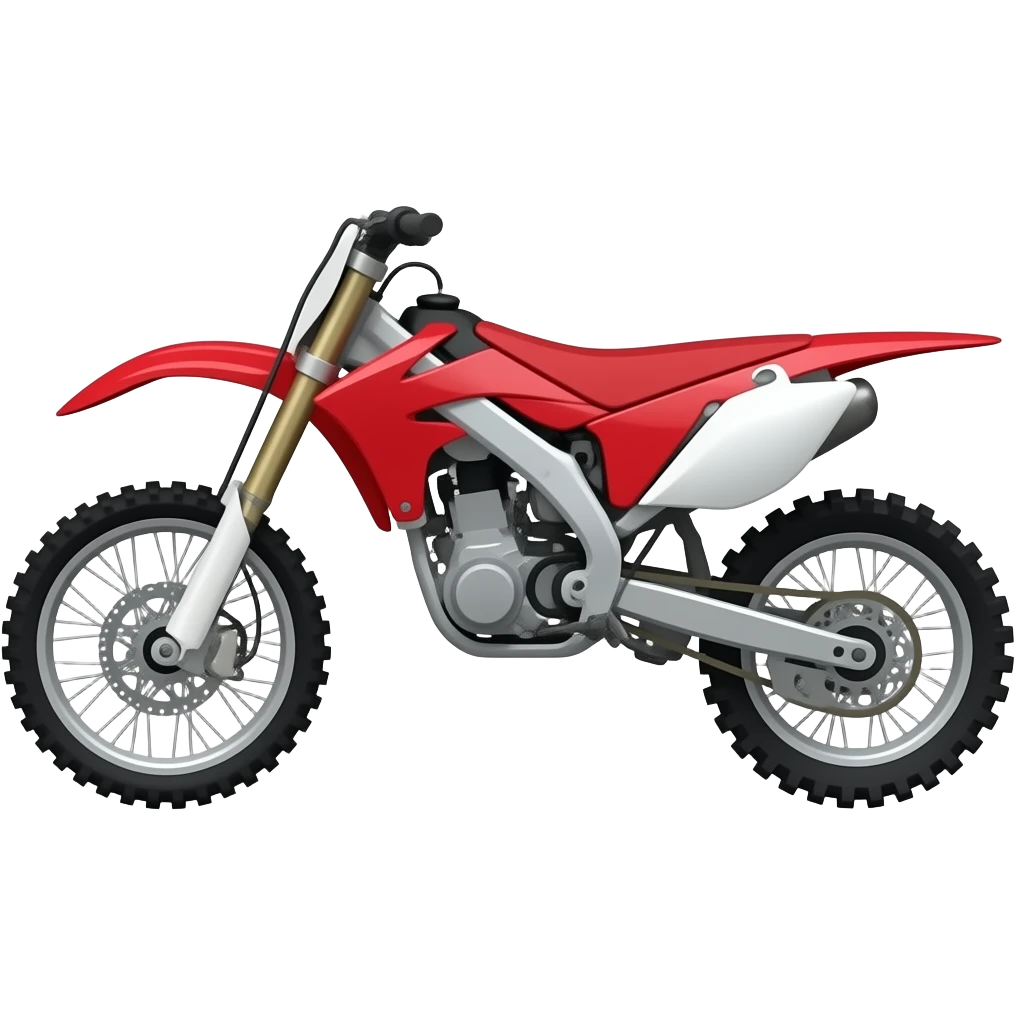 Dirt bike in red color emoji