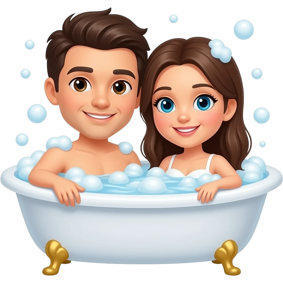 bubblebath romantic couple chillin emoji