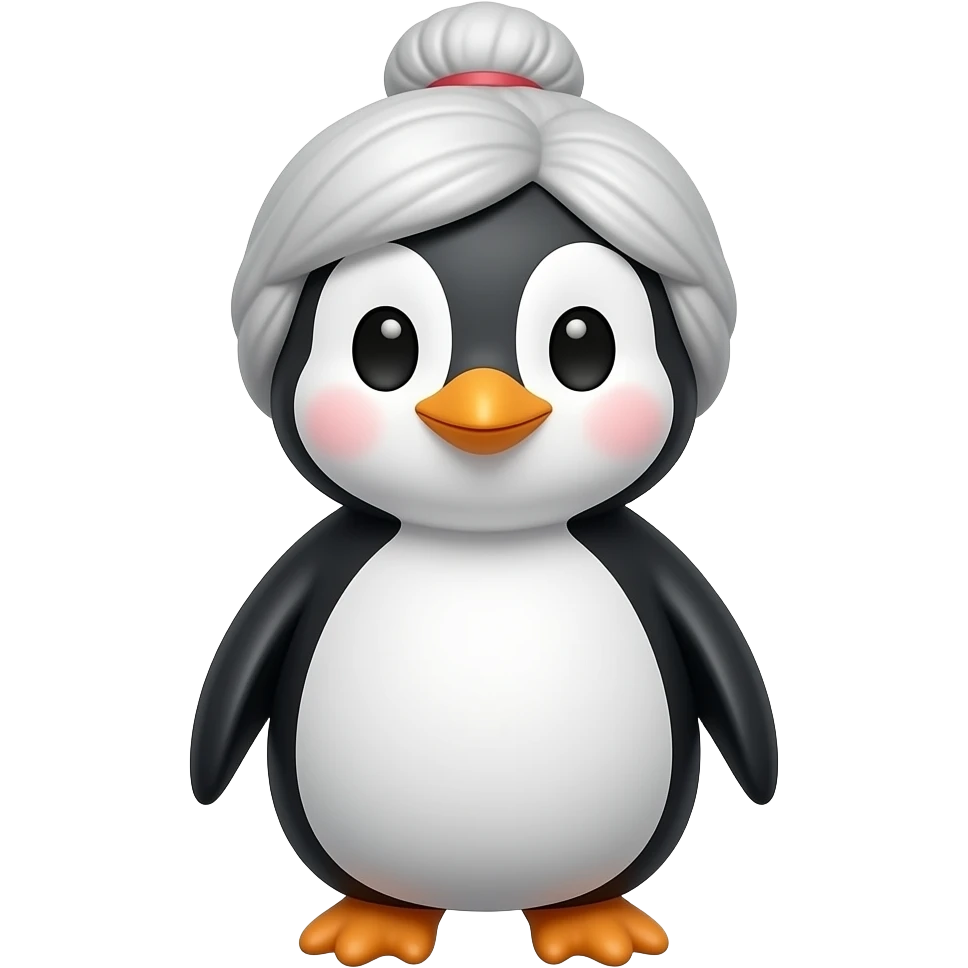 do a cute old grandma penguin emoji