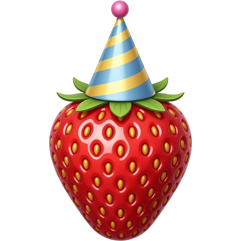 strawberry wear party hat big size party hat emoji