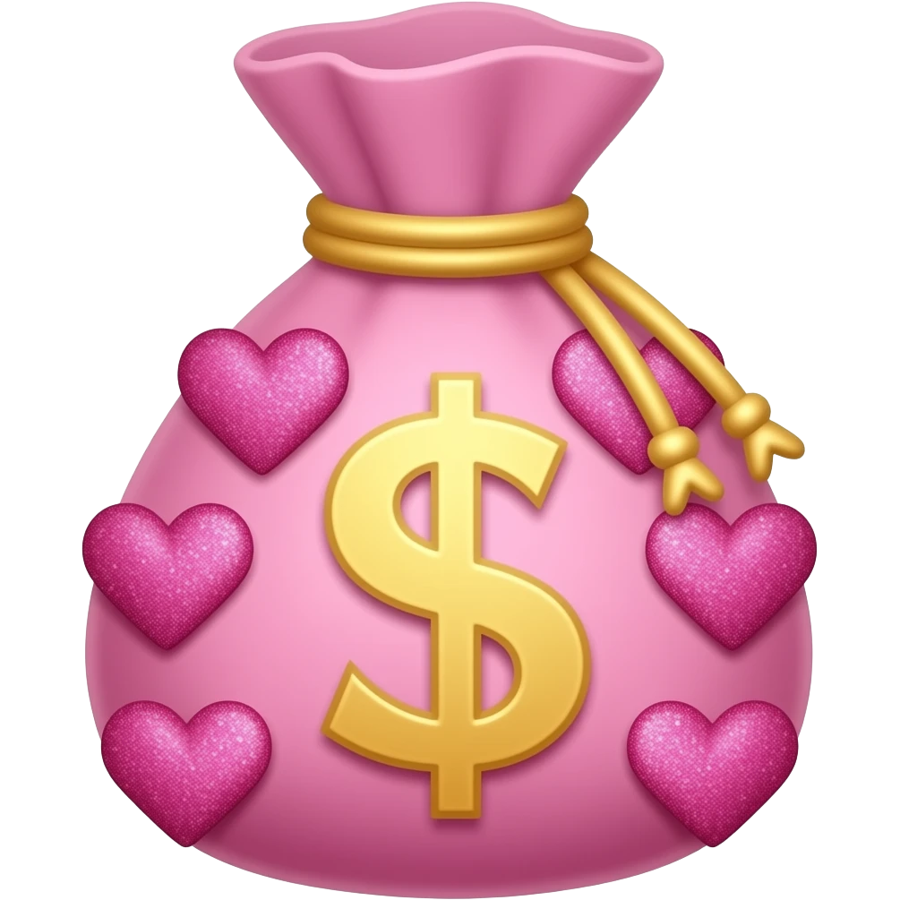 Girly money bag I can copy emoji