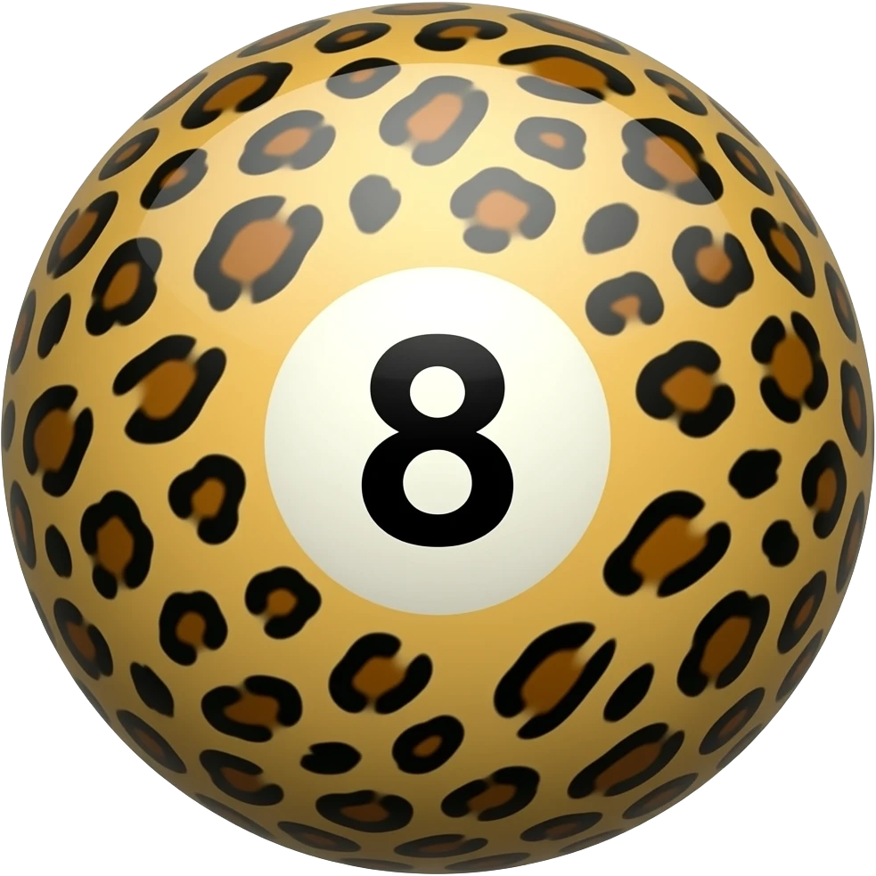 cheetah print 8 ball emoji