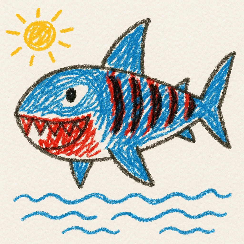 Tiger shark emoji