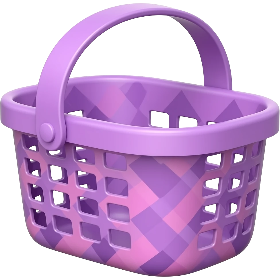 purple pink laundry basket inspired by Barbie colour palette emoji