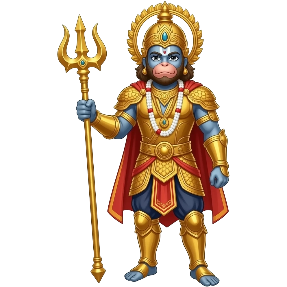 Hanuman full body with gada emoji