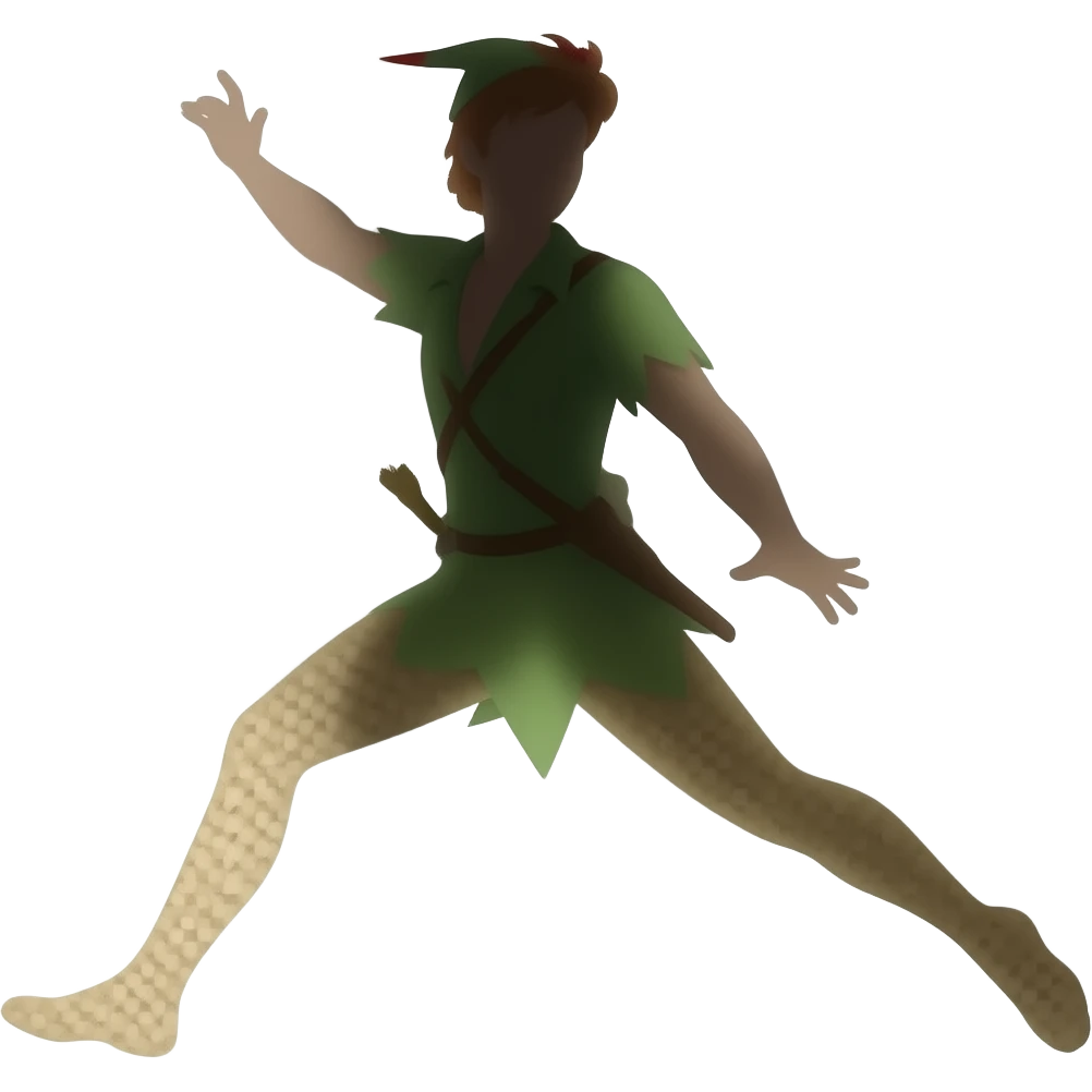 show the shadow of Peter pan emoji