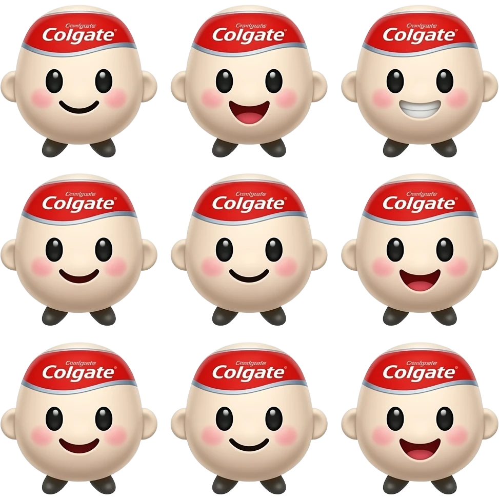 Colgate dancing cute emojis not one.  10 emojy emoji
