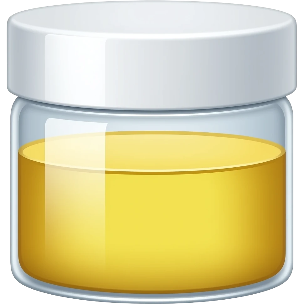 Urine yellow in container with cover emoji