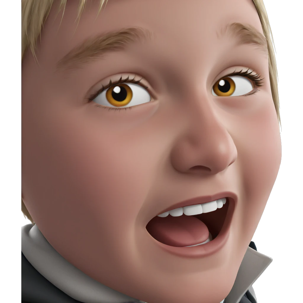 funny meme of surprised boy emoji