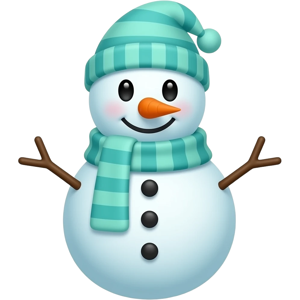 aquamarine snowman emoji
