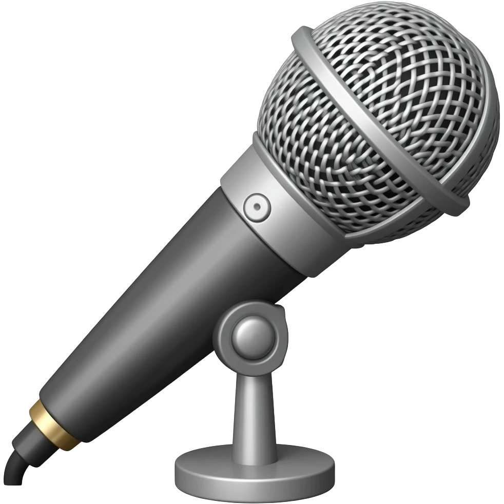 Emoji de un micrófono grabando audio emoji