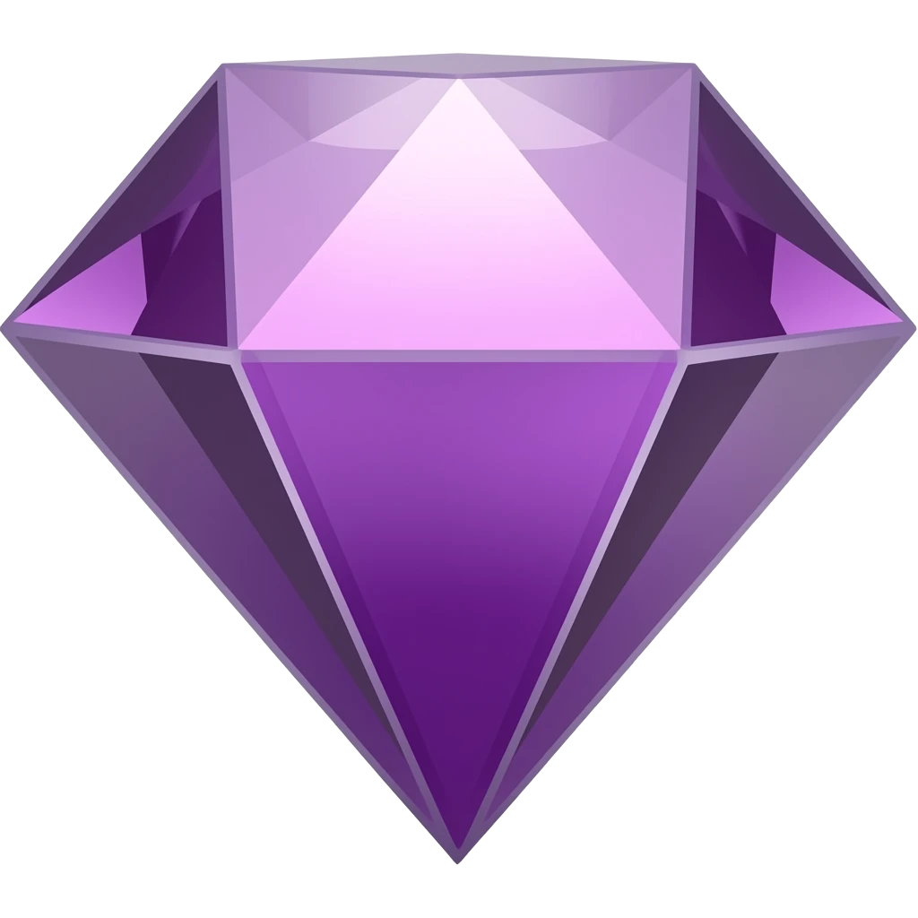 A violet diamant emoji emoji