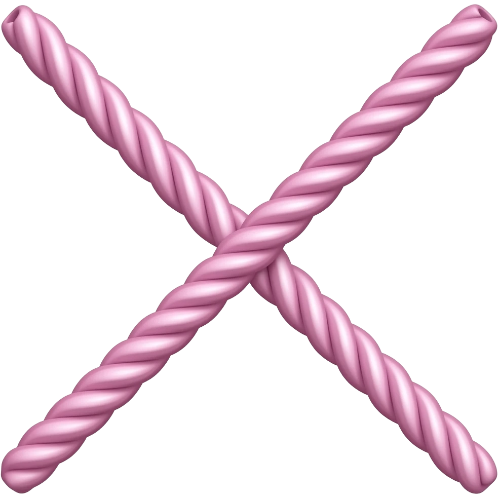 one single strand of pink cord emoji