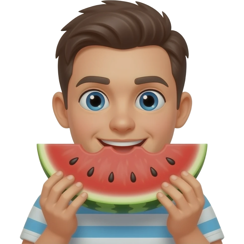 A human eating watermelon emoji