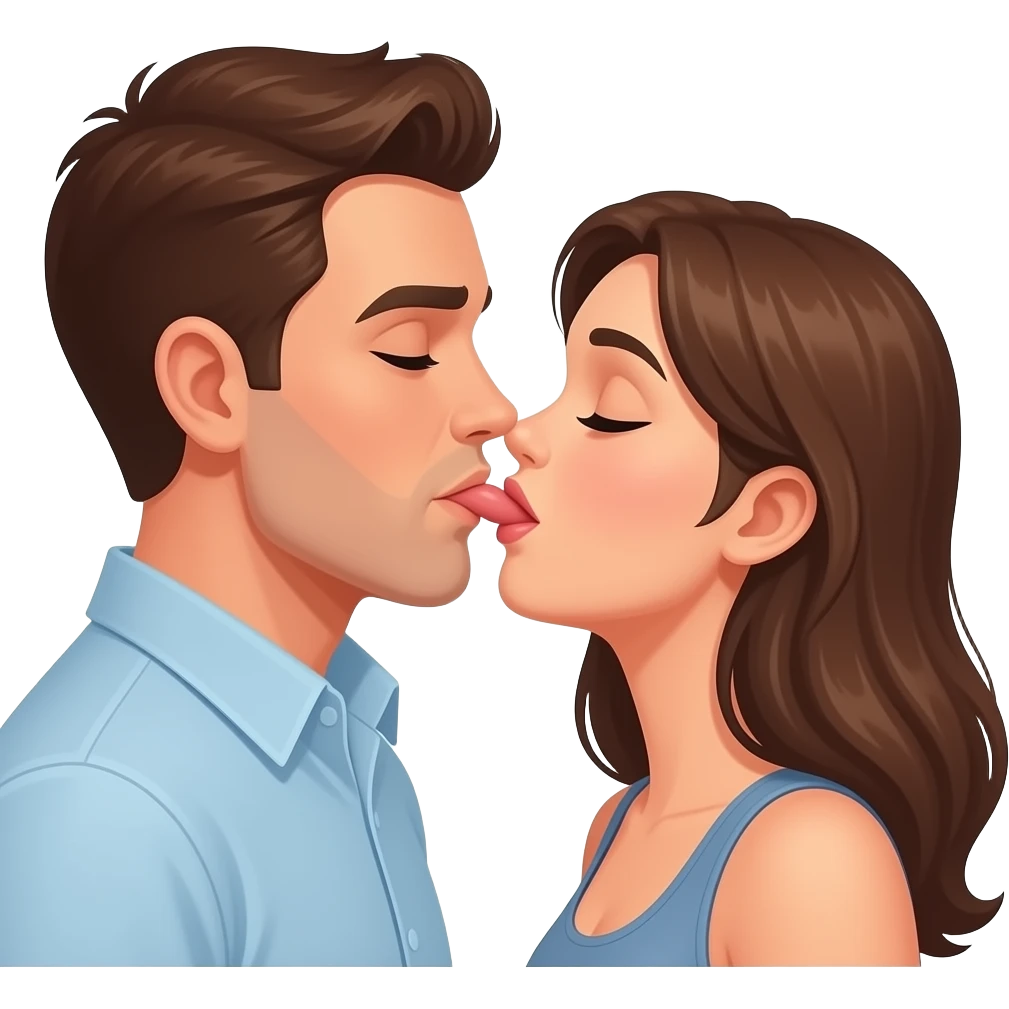 man and women having oral sex emoji