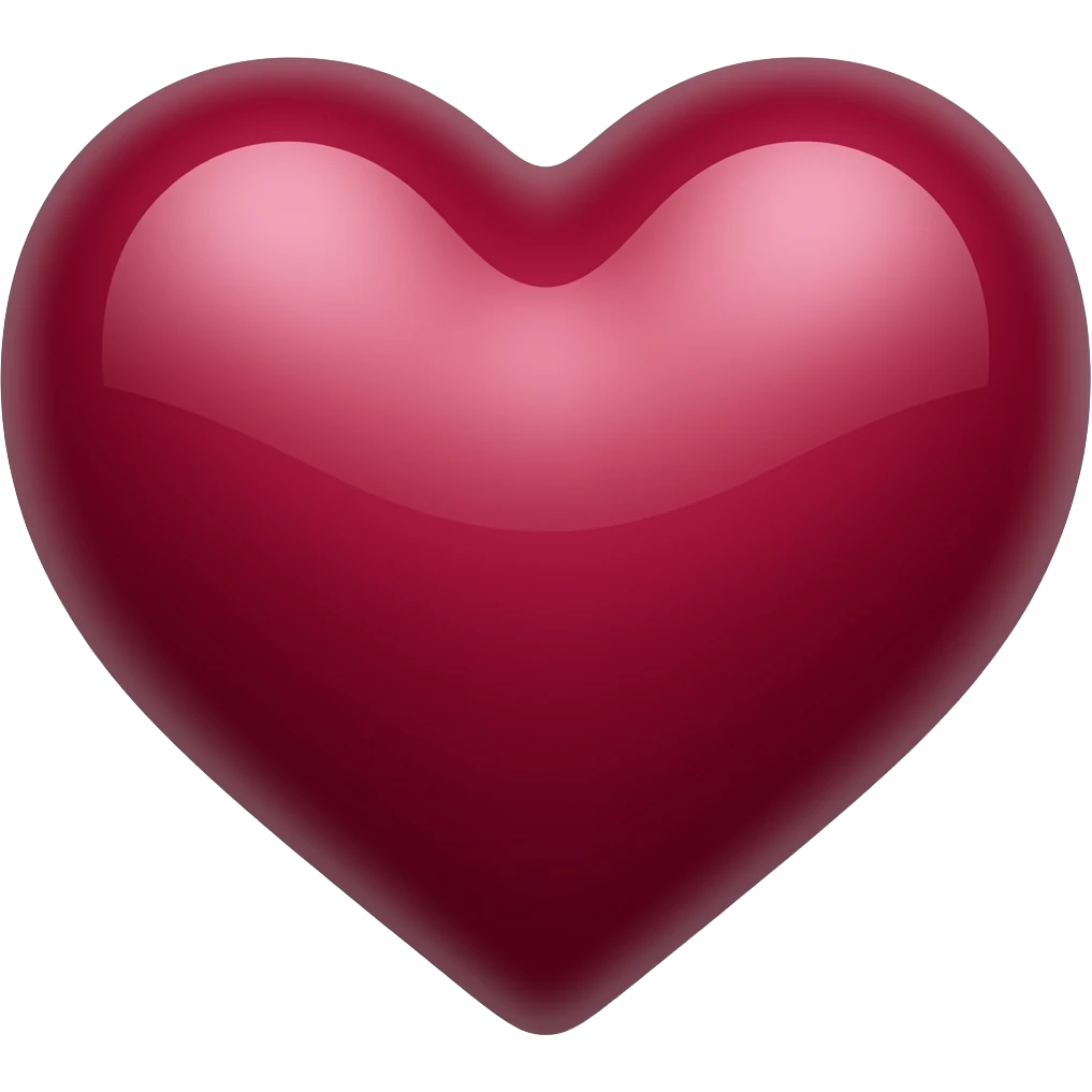 burgundy heart emoji emoji