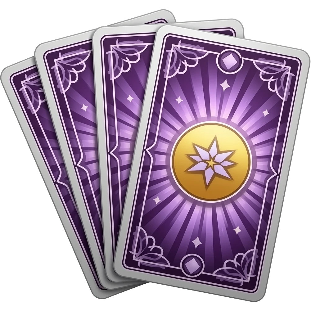 Purple magic Tarot card backs design emoji