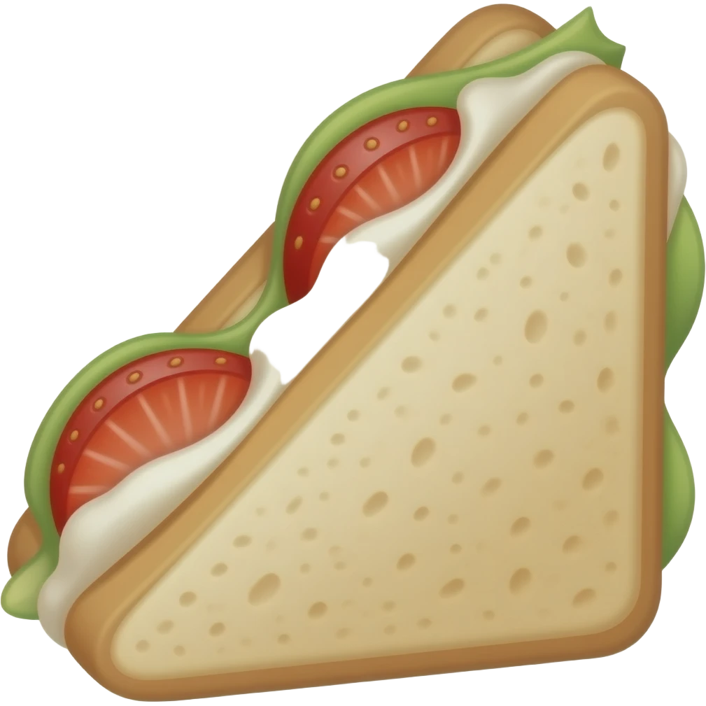 Strawberry and cream sando no green split in triangle emoji