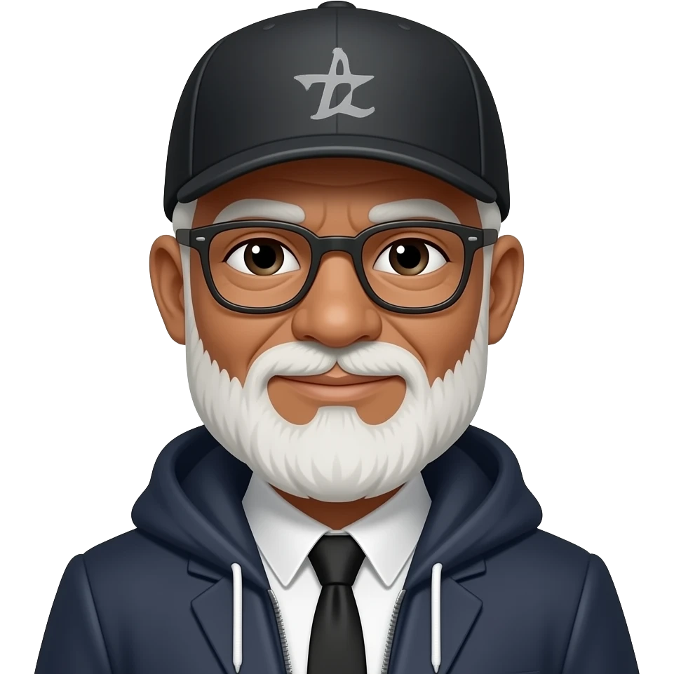 Grandfather is a rapper emoji