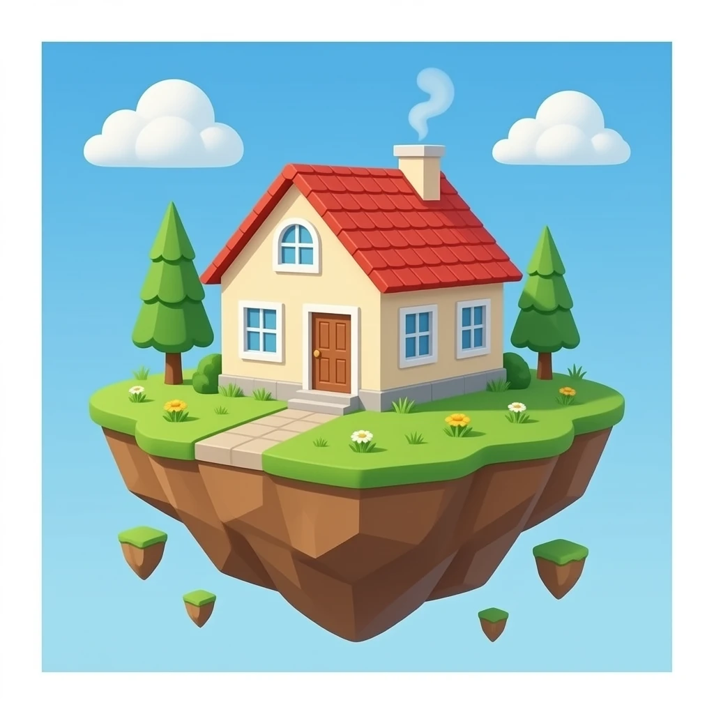 Levitating house emoji