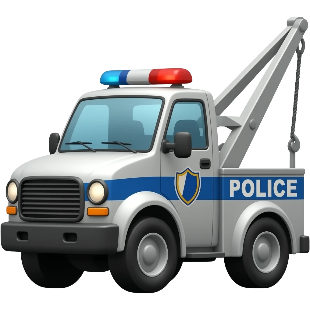 Police Tow Truck emoji