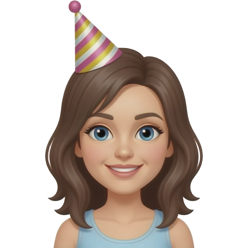 women wear party hat emoji