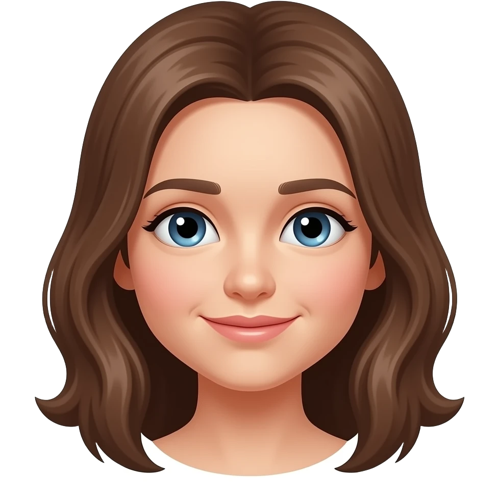 a soft smile with kind eyes, staring into the distance almost like lost in something. emoji