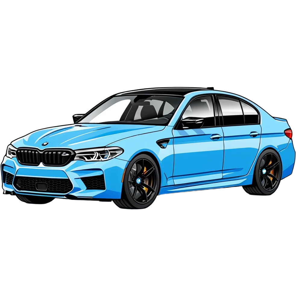 Blue bmw m5 f90 restyle emoji