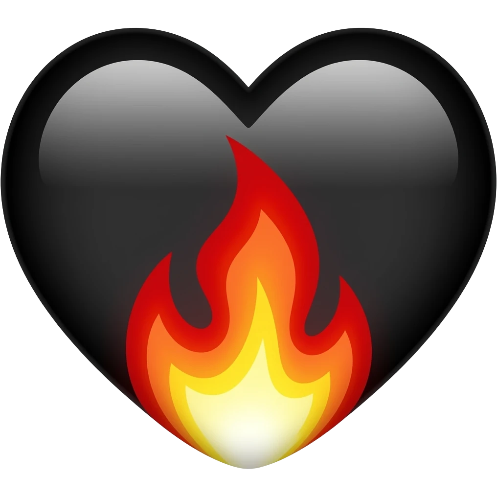 Black heart with Redfire emoji
