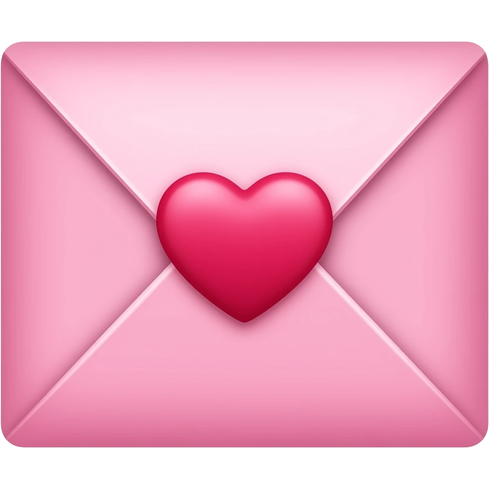 pink love letter emoji