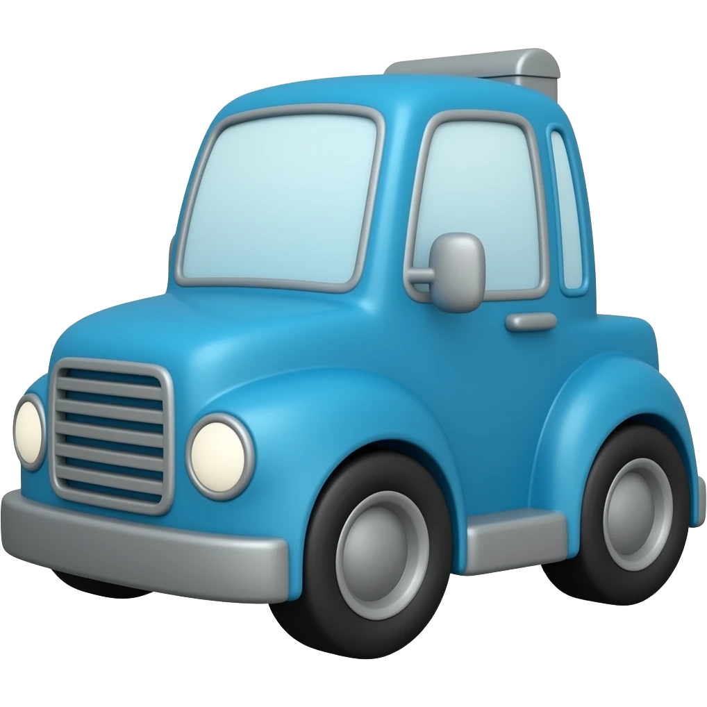 toy blue truck emoji