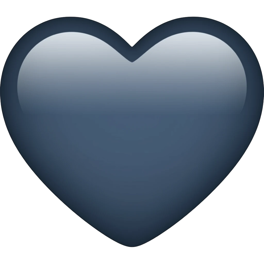 dark navy blue heart like a normal emoji heart emoji