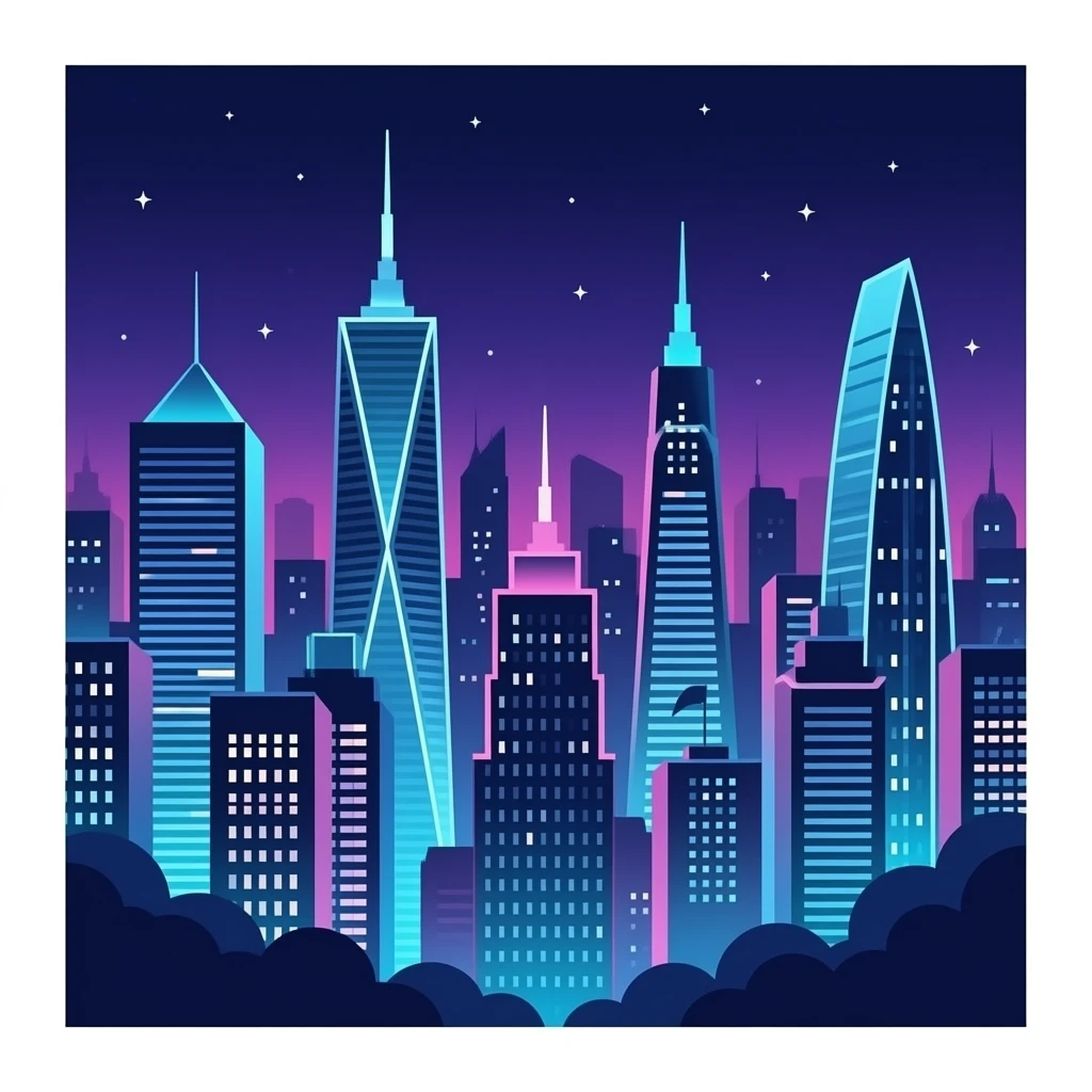 Make an neon city emoji emoji