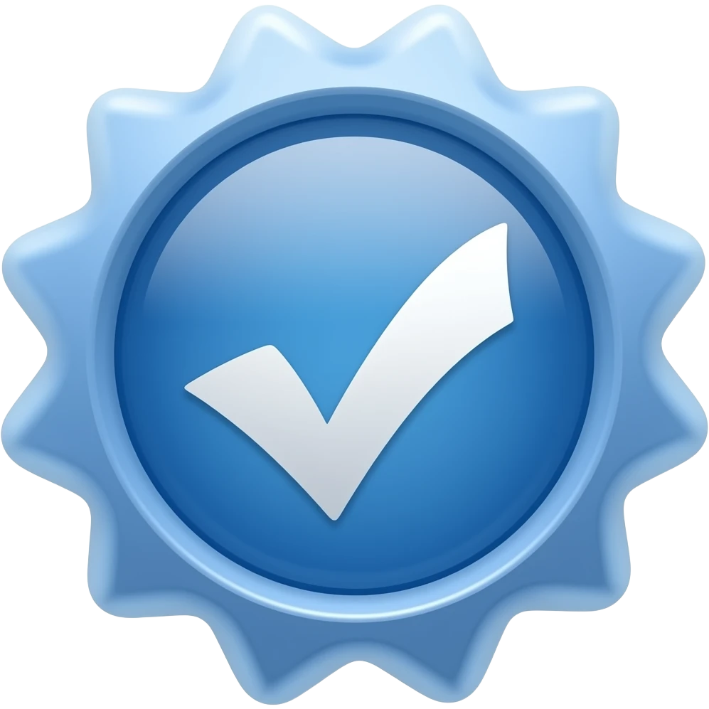 Verificación azul emoji