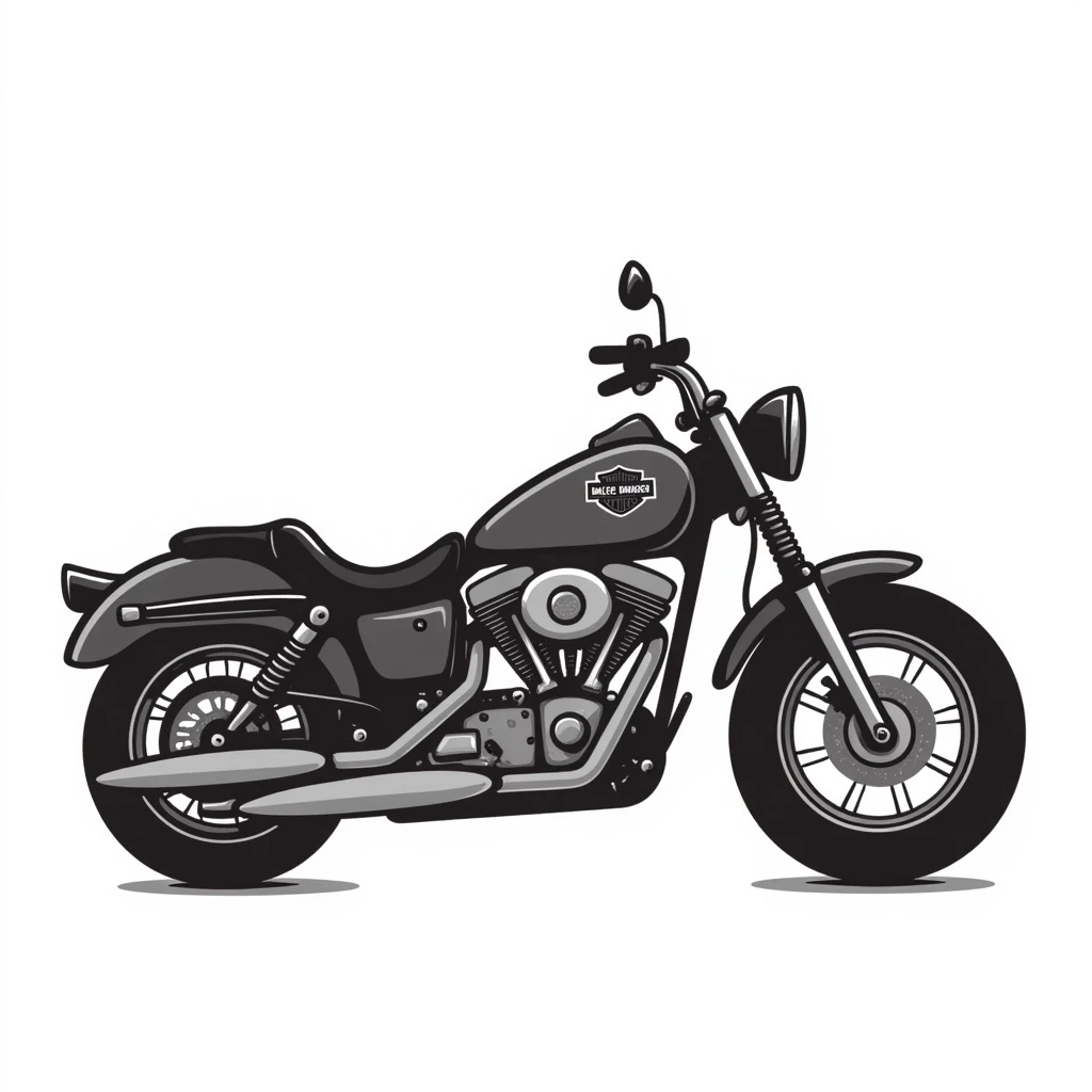 Harley-Davidson classic motorcycle emoji