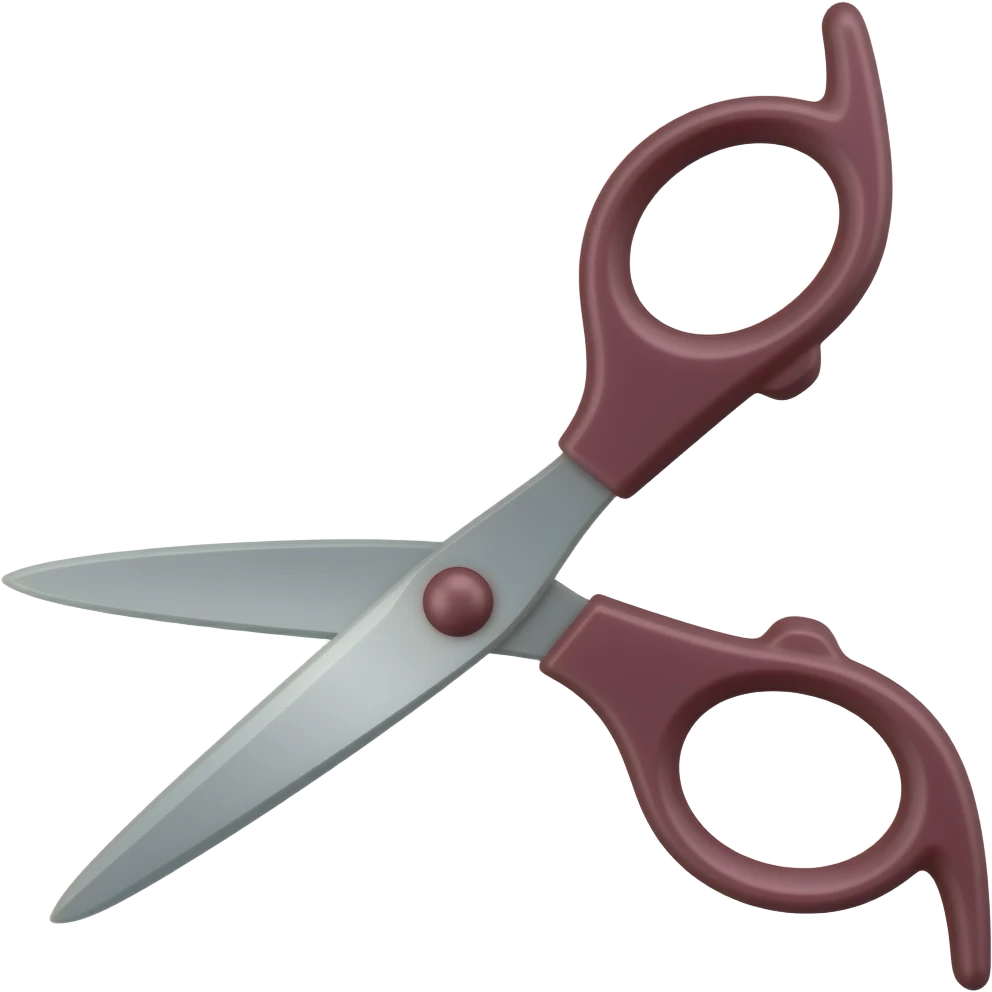 tesoura profissional bordô emoji