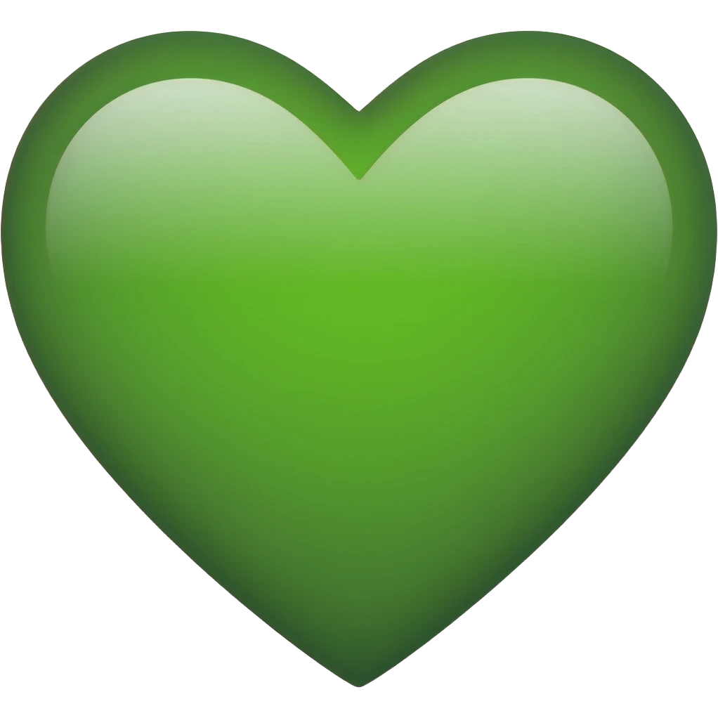 Forest green heart emoji