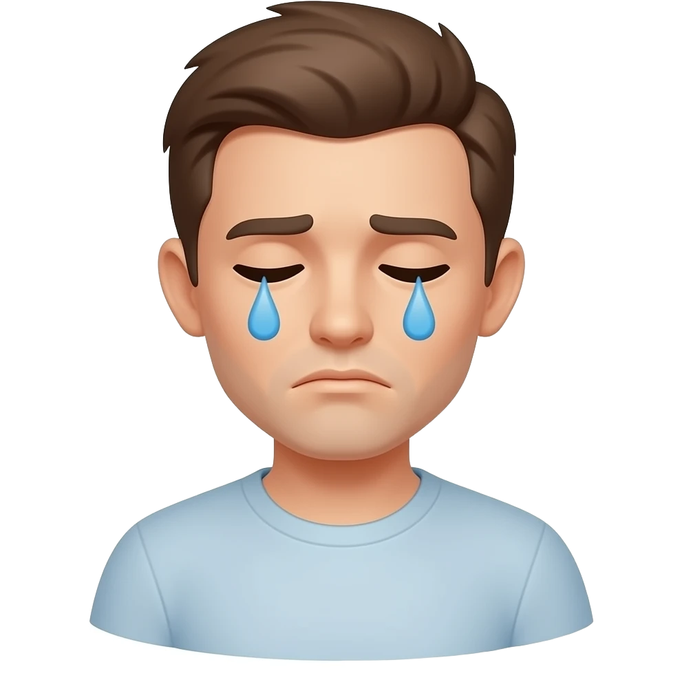 genera un icono una persona agotada emoji