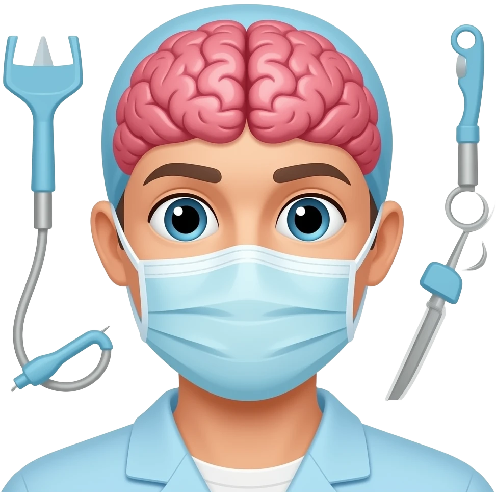 Surgical brain activity work emoji