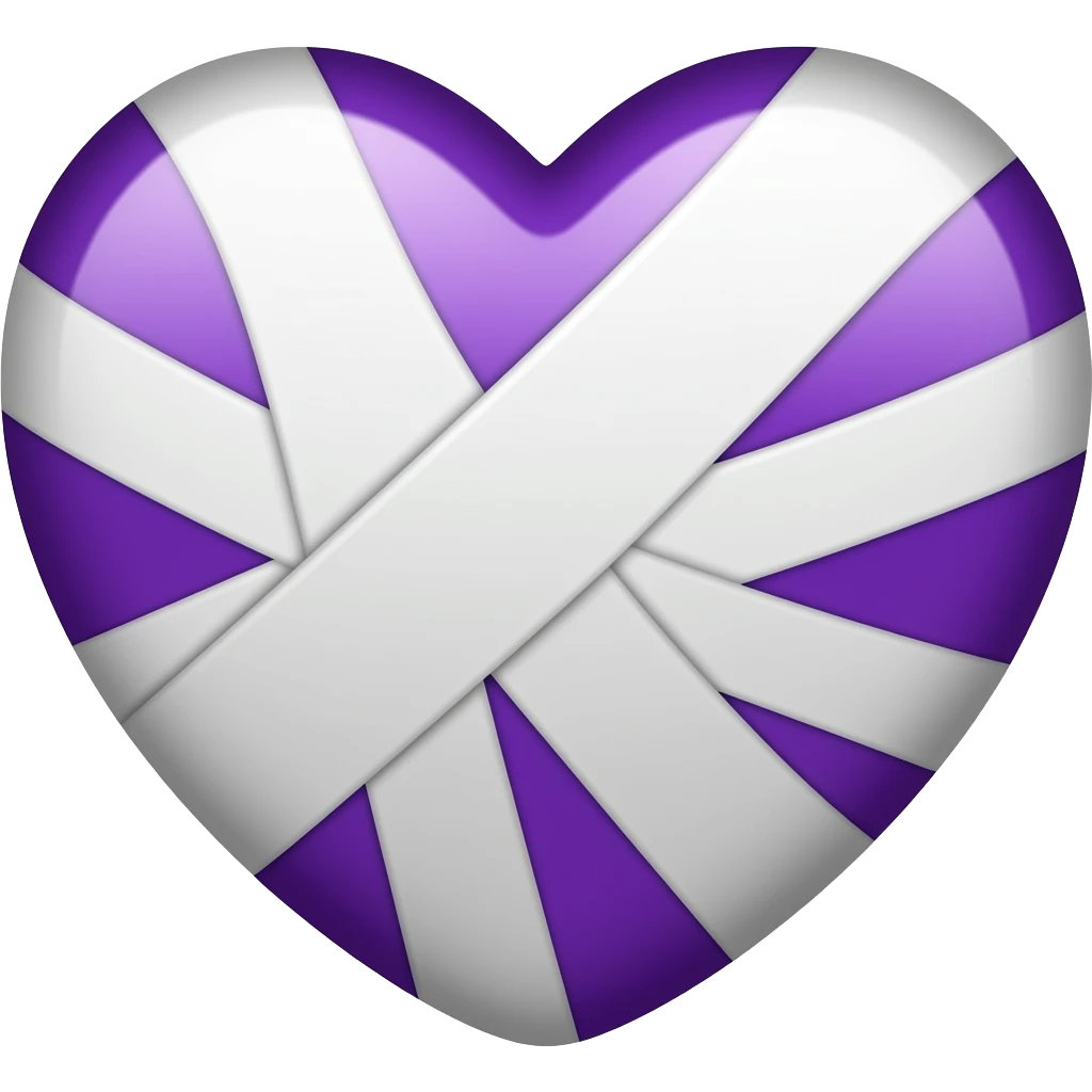 Bandaged Purple heart emoji