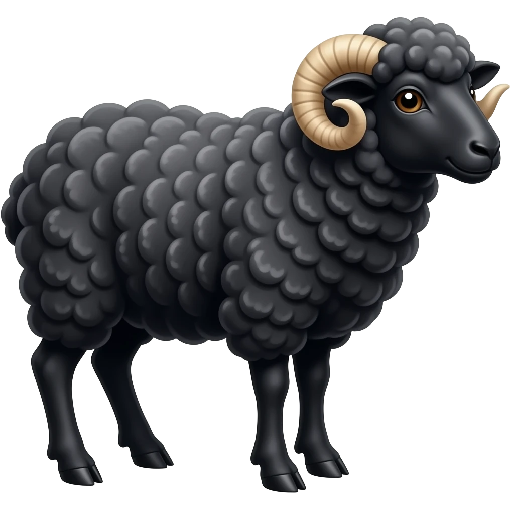 Black sheep emoji