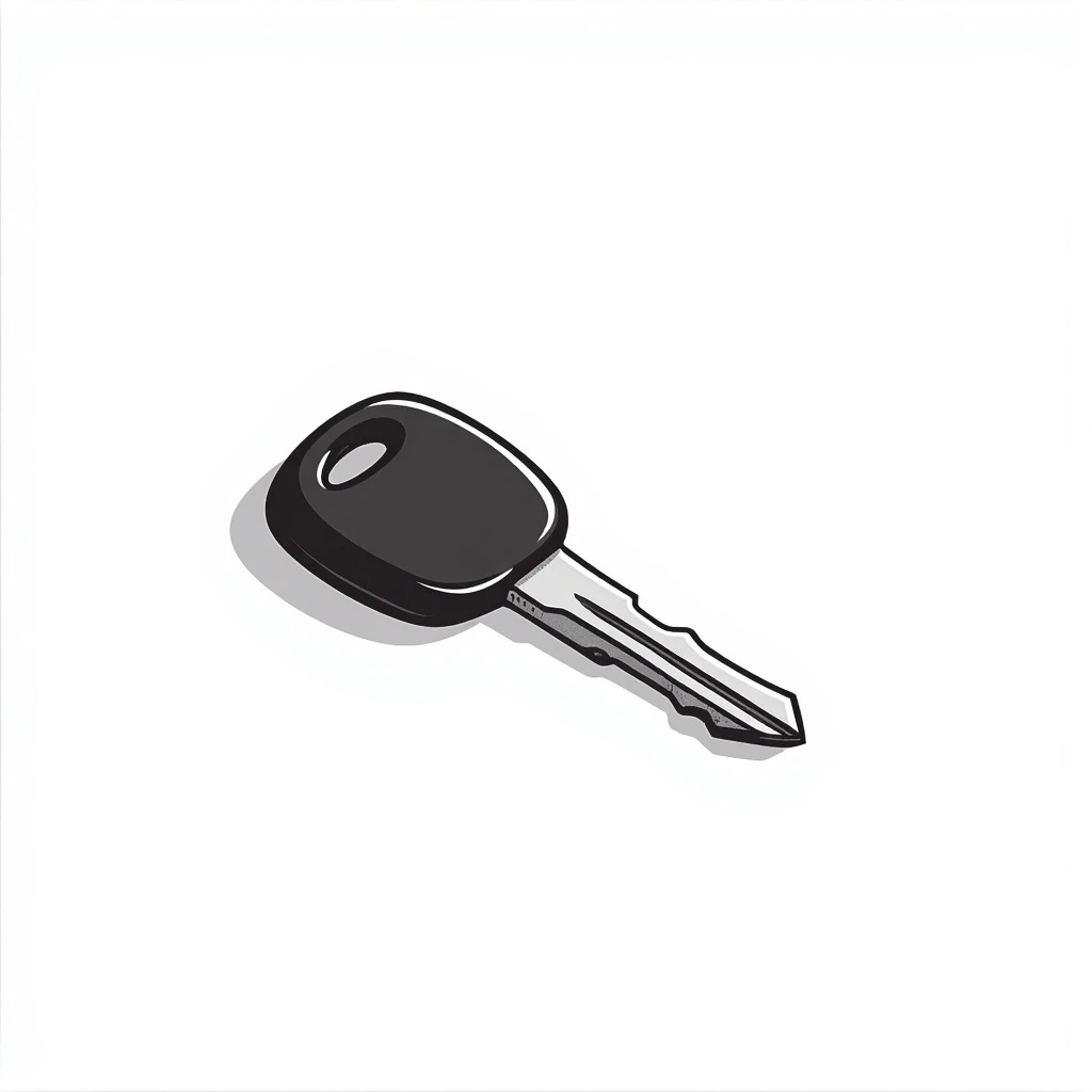 car key, hand-drawn doodle style emoji