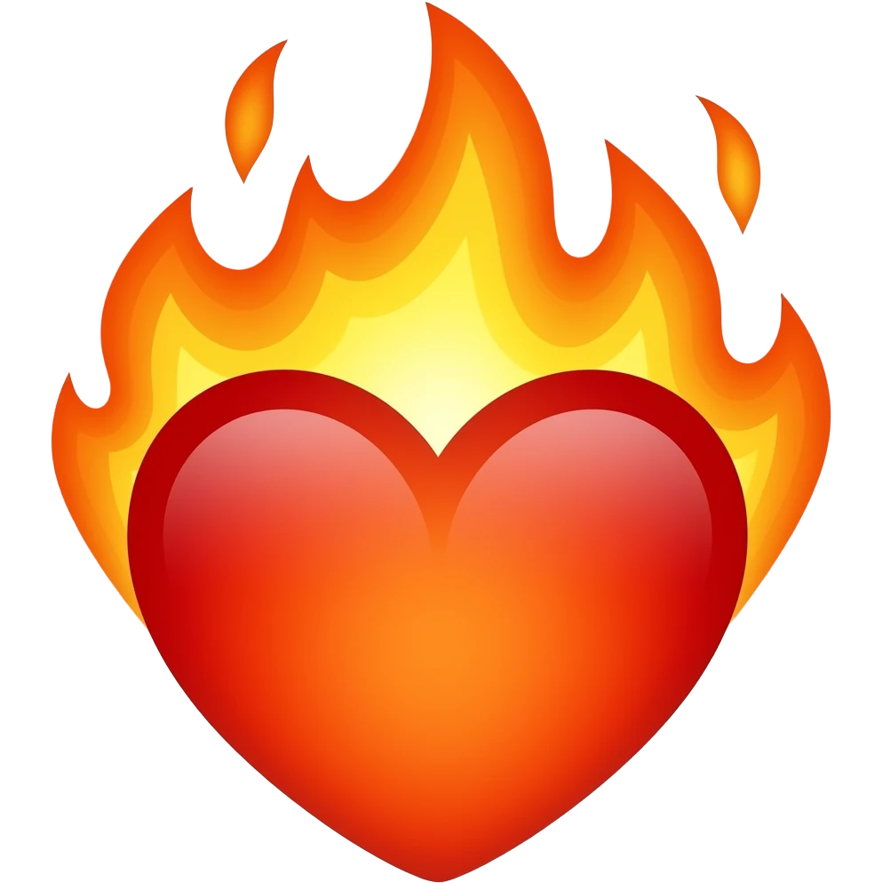 Corazón de ❤️‍🔥 emoji