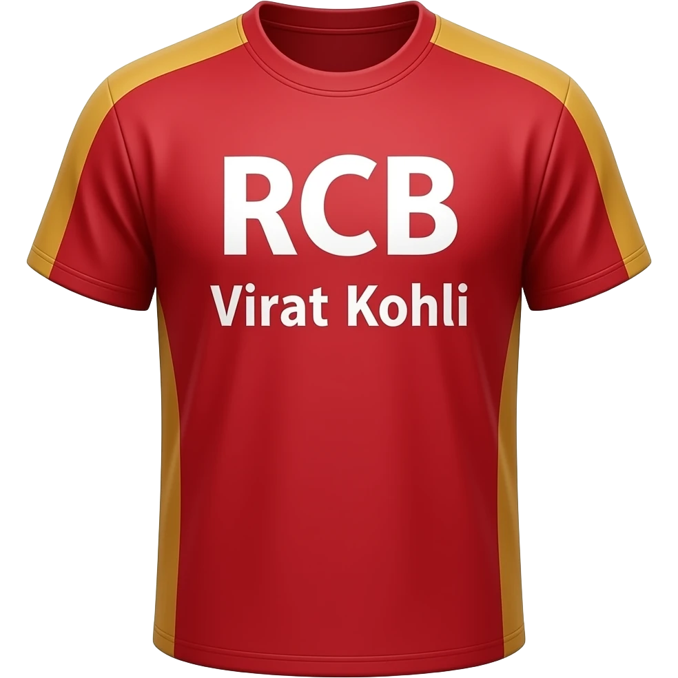 Roblox Camiseta 👕 banav Ema upar RCB lakh vachhe 18 e nicho VIRAT KOHLI lakh evu ek camiseta vermelha nu banavi de emoji