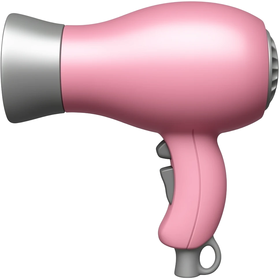 pink hair dryer emoji