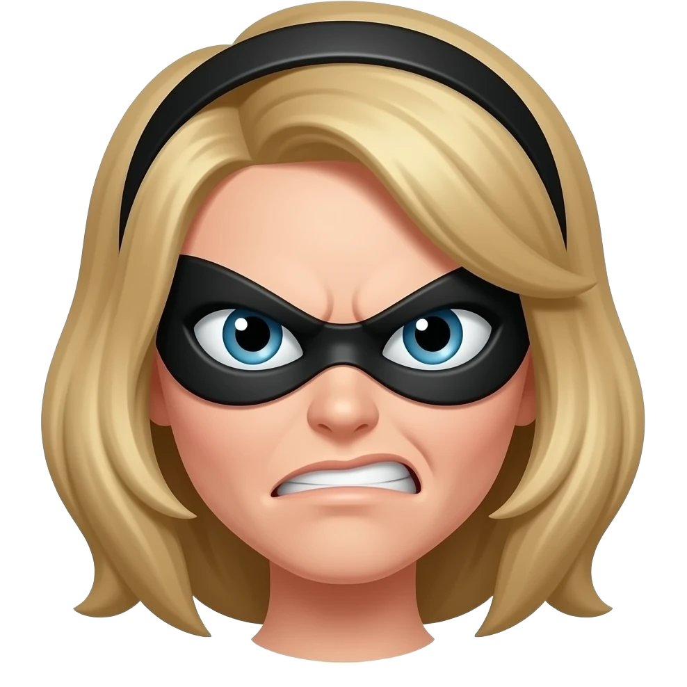 angry smiley woman thief face emoji