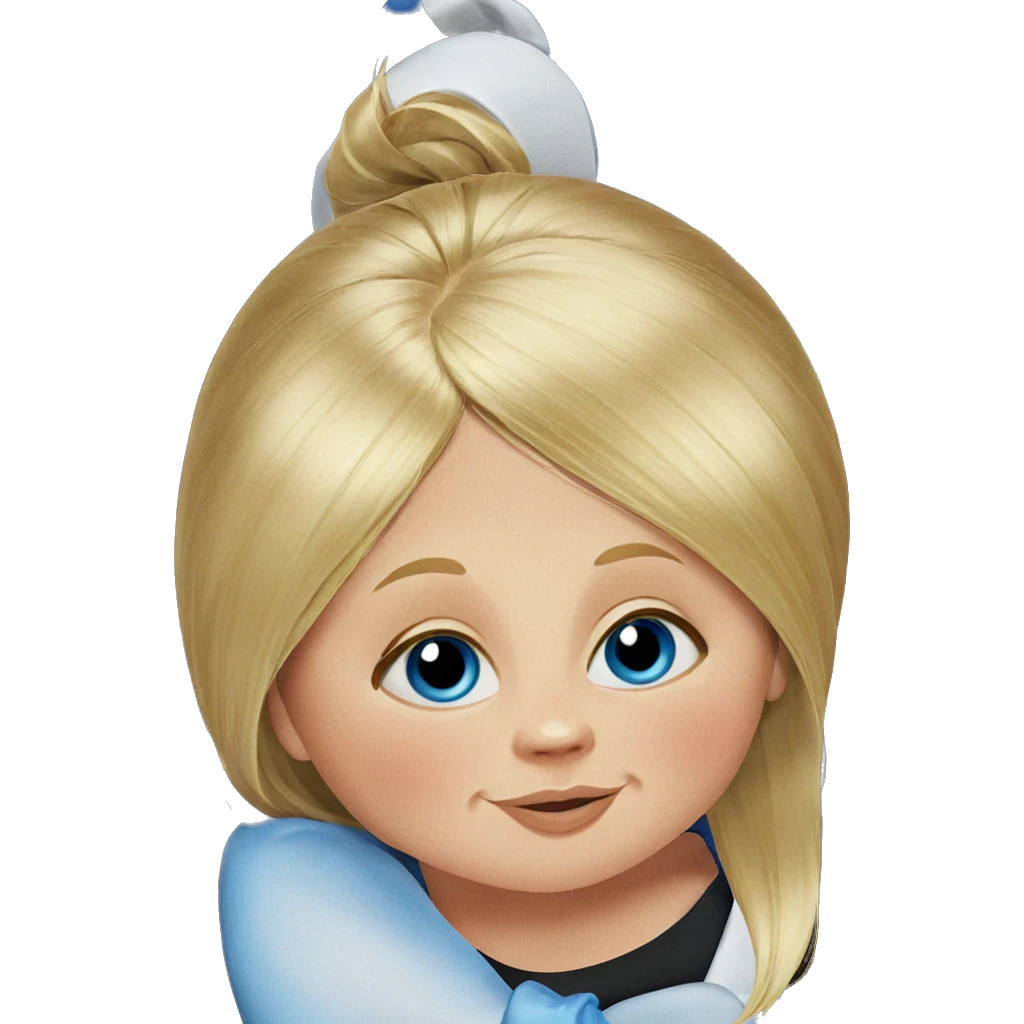 blonde girl with blue eyes emoji