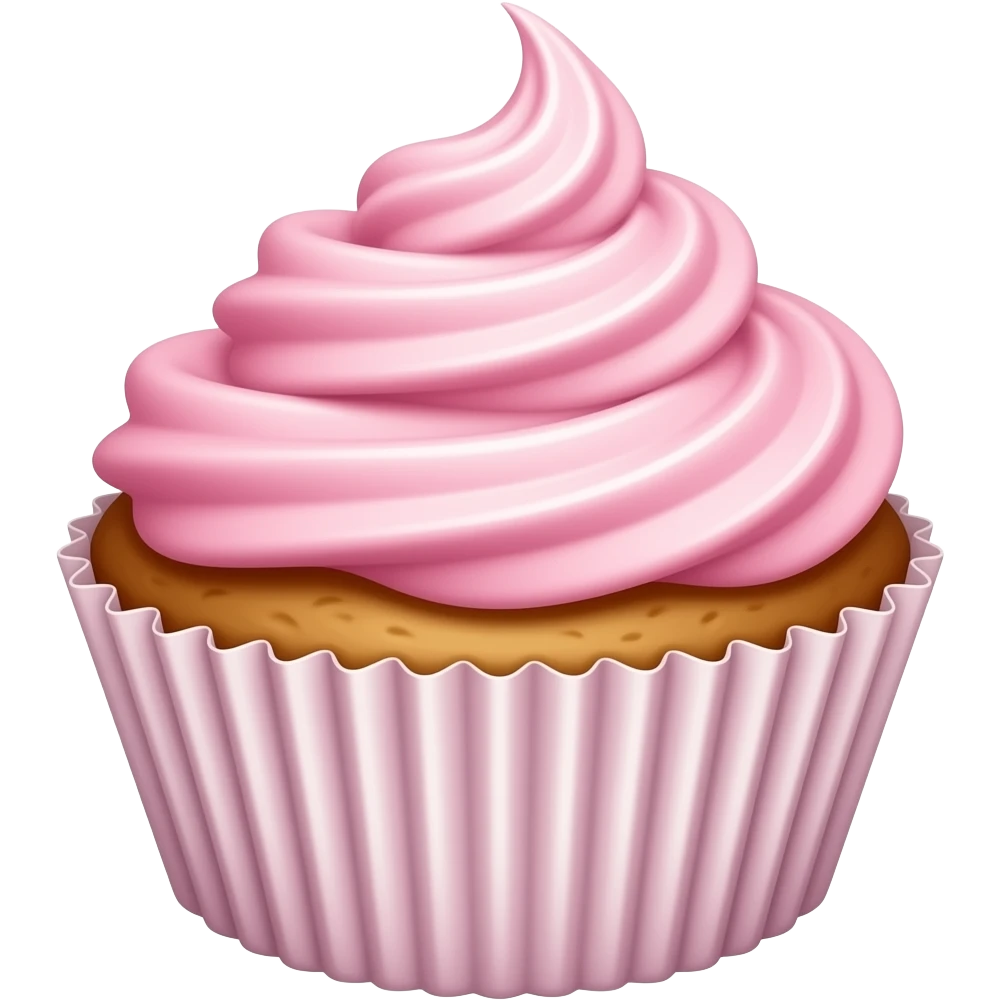 Cupcake with pink icing emoji