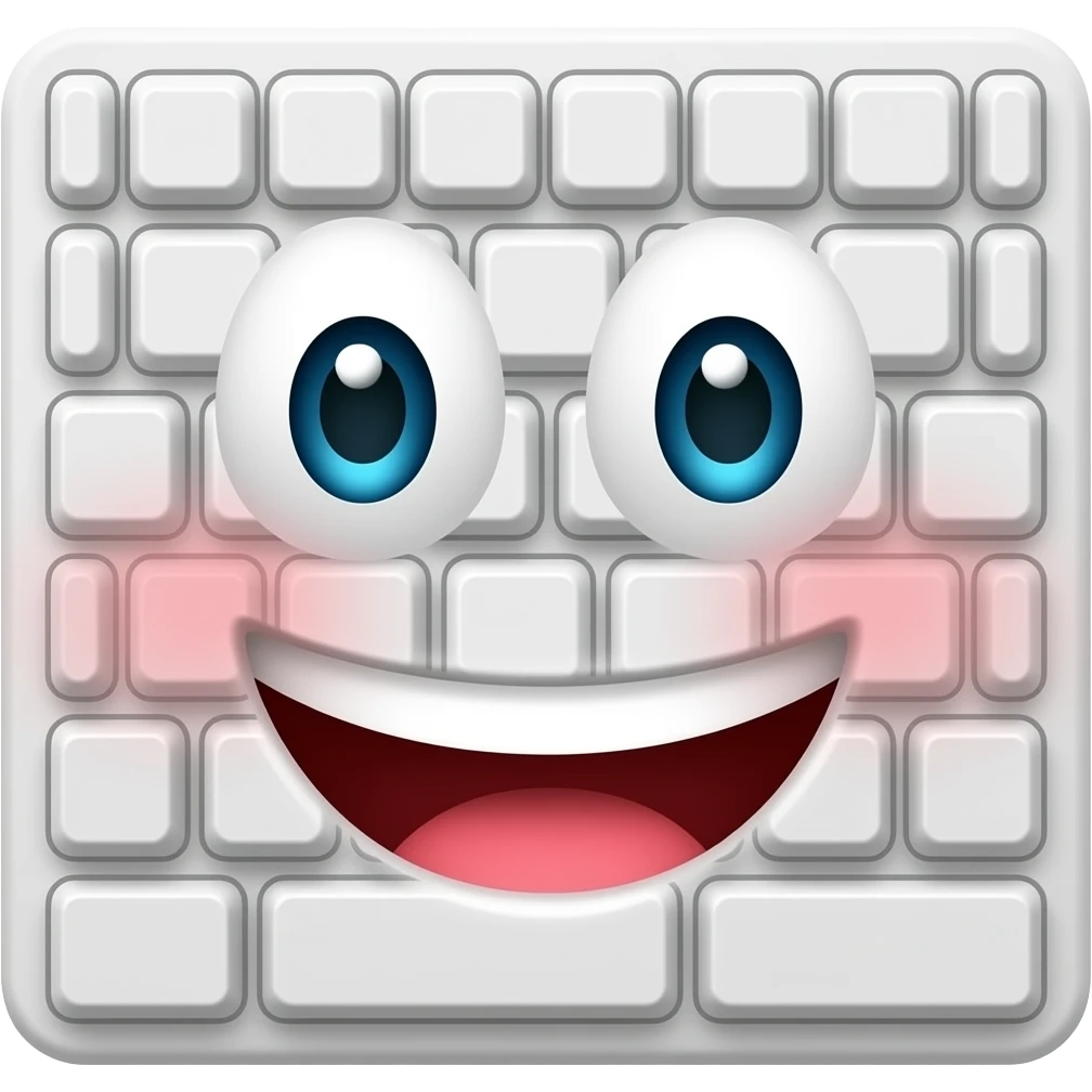 innocent smile keyboard emoji style emoji